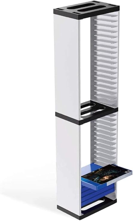 Video Game Storage Tower Organizer for Console Systems - Multi-Console Game Rack, Space-Saving Design, Holds Controllers & Accessories, Ideal for Gamers