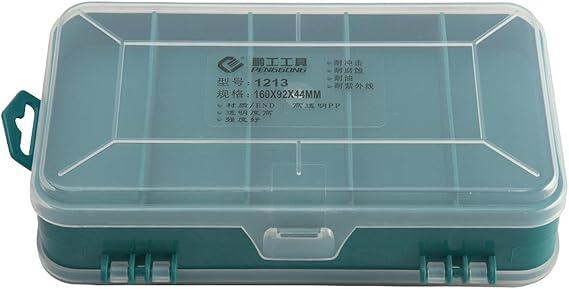 Screw Box,13-Grids Double Side Hardware Storage Organizer,Small Parts Box