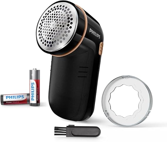 Philips Fabric Shaver and Lint Remover, 8800 RPM, Safe on Clothes | Removes pills and bobbles fabric shaver for clothes, large blade, 3 mesh sizes, easy-clean (GC026/80)