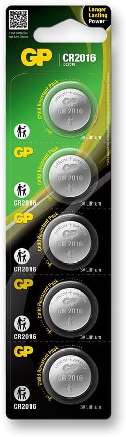 GP Batteries CR2016 3V Lithium Button Battery 20 Card 20 batteries