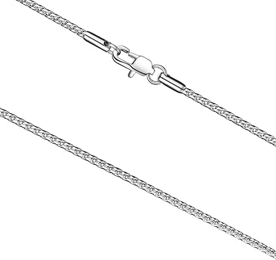 2mm Titanium Steel Unique Snake Chain Necklace for Men Women 18-30 Inches