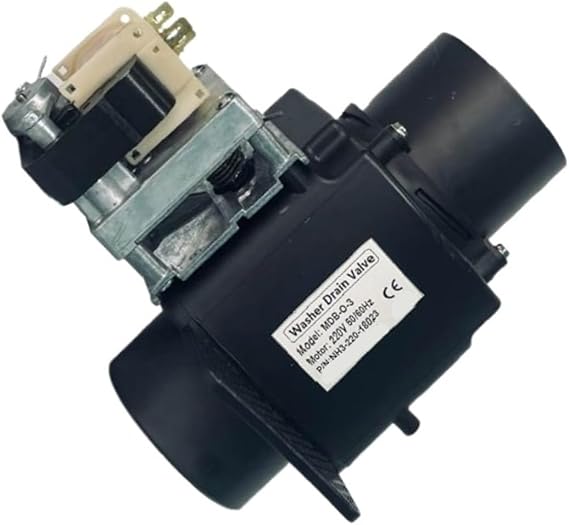 Compatible with Neathouse 3inch 180degree Washer Drain Valve Drain Pump with Overflow MDB-O-3,Compatible with Speed Queen 380629 Depend O Drain(Normal Close 110V)