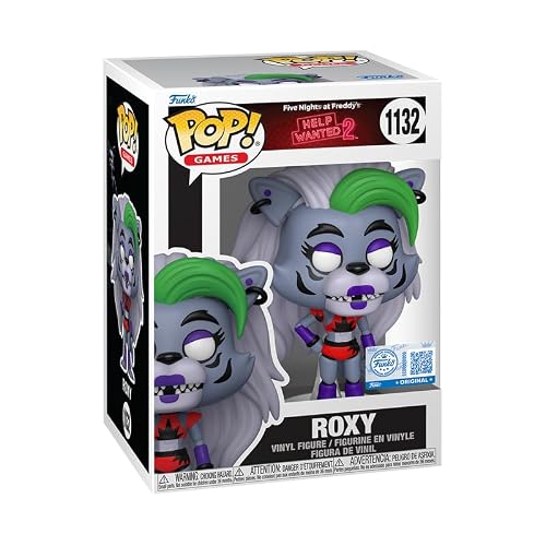 Funko Pop! Games Five Nights at FreddysTM: Help Wanted 2TM Roxy Vinyl Figure, Gray and Green, 4.3-4.9 Inches, #1132, Exclusive Collectible