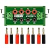 Screw Mount 2 x 4 Position Banana Jack Distribution Module, DC Power Strip