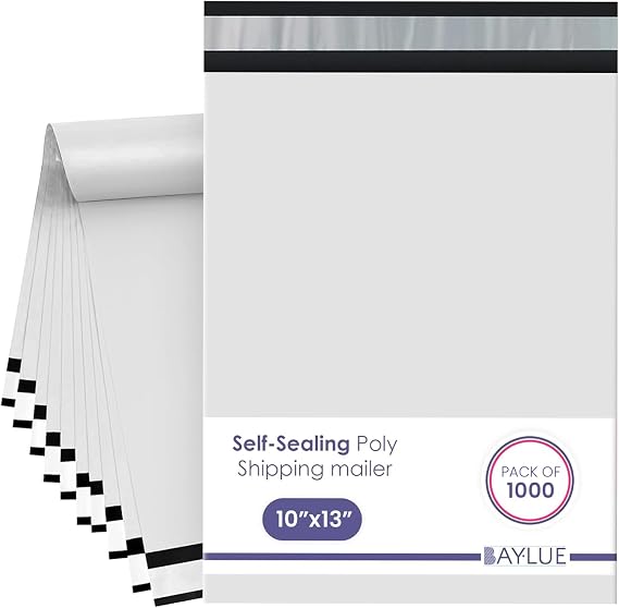 Poly Mailers 10x13, Self Seal Shipping & Mailing Bags, 1000 Pack Bulk