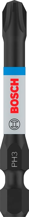 Bosch 2x PRO Phillips Impact Tip (120 x 50 mm, Professional Accessory Screwing, Screwing)