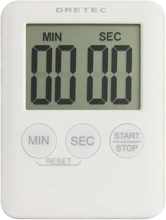 Doritech T-307WT Thin Digital Timer, Pocket, White