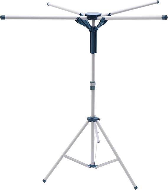 Collapsible Clothes Drying Rack, Portable Garment Racks Indoor, Clothes Drying Rack Portable Laundry Hanger Freestanding Foldable Tripod Stand, 80kg Load Bearing