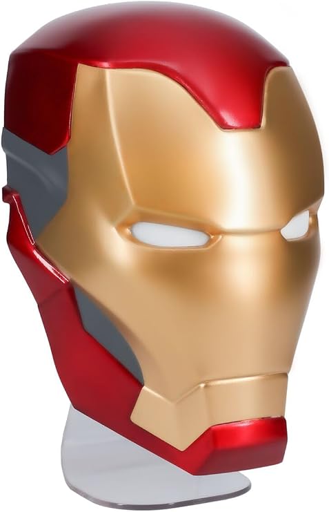Paladone Iron Man Official Licensed Helmet Light a Marvel Fan Collectible Gift, Avengers Bedroom Accent Night Light for Wall or Desk, Superhero Decor Lamp for Adults and Kids