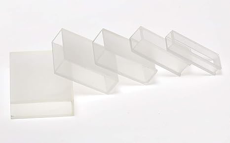 AFH0010 10pcs 721-Type Glass Cuvette (adhesives glued) 10mm Path Length 350-2000nm for Standard Spectrophotometer Cell
