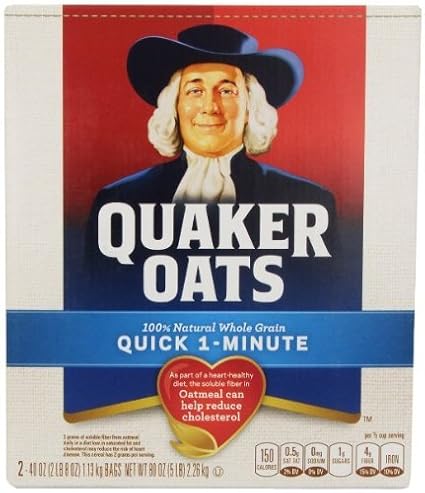 Quaker Oats Quick 1 Minute Oatmeal - 2/5 Pound (6 Pack)