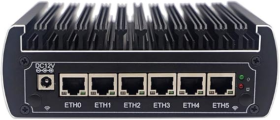 New Celeron 3865U Firewall Micro Appliance, Mini PC, Nano PC, Router PC8G 512G With 6 RJ45, AES-NI, HDMI USB3.0 COM, Pfsense OPNsense LEDE ESXI Openwrt DPDK Compatible