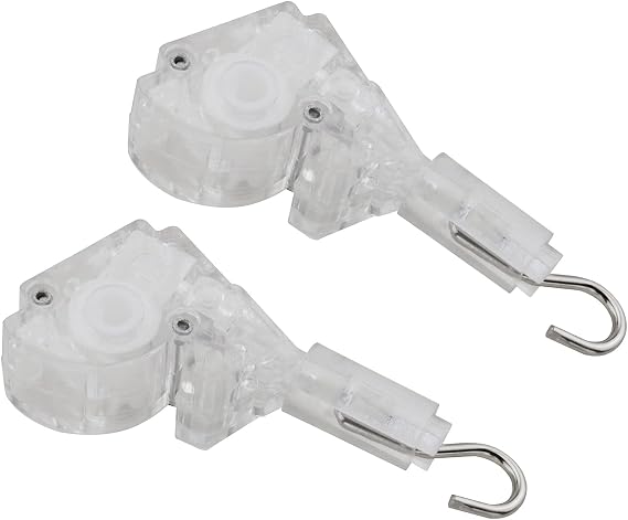 2PCS Blind Wand Tilt Control Wand Tilter, Mini Blind Head Rail Tilt Mechanism Replacement with D Shaped Gear Tilt Mechanism Hook Connection