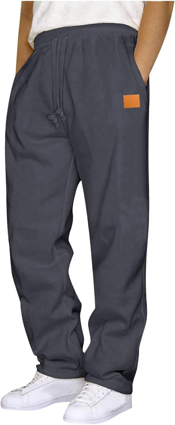 Tracksuit Bottoms for Men,Sweatpants Jogging Bottoms with Pocket and Drawstring Joggers Casual Sports Gym Running Trousers with Pockets Plain Track Sweat Pants Trousers Lounge Pants Activewear