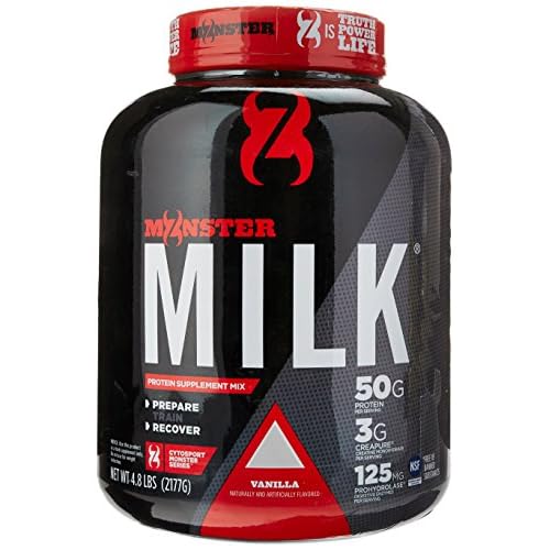 Cytosport Monster Milk Nutritional Drink, Powder Protein Supplement Mix, Vanilla Flavored, 4.8 Pound About 25 Servings