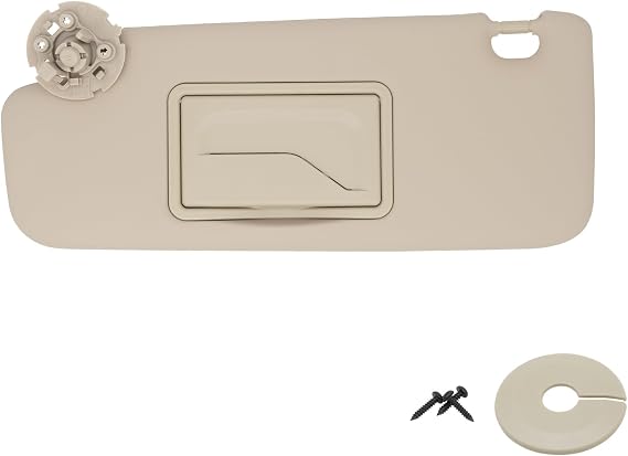 NHILES Left Driver Sun Visor Compatible with Chevy Cruze 2011-2019 Sunshade Replacement Number 84126657 Color: Beige (3 screw )