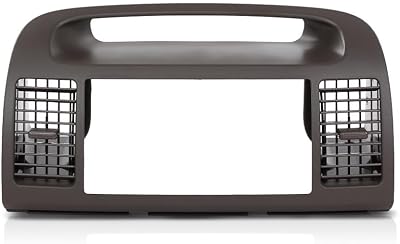 G-PLUS Center Dash Trim Radio Bezel wAc Air Vents Compatible with Toyota Camry 2002-2006 Dashboard Radio Panel Brown ABS Plastic