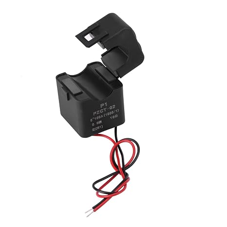 Current Transformer, 100A 100MA AC Current Sensor, PZCT-02 Split Core Current Transformer Coil Transformer for 100A Amp Energy Meter
