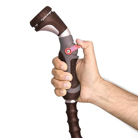 AVAGARD 8 Mode Garden Hose Spray Gun with Adjustable Patterns, ErgoFlow Saves Water