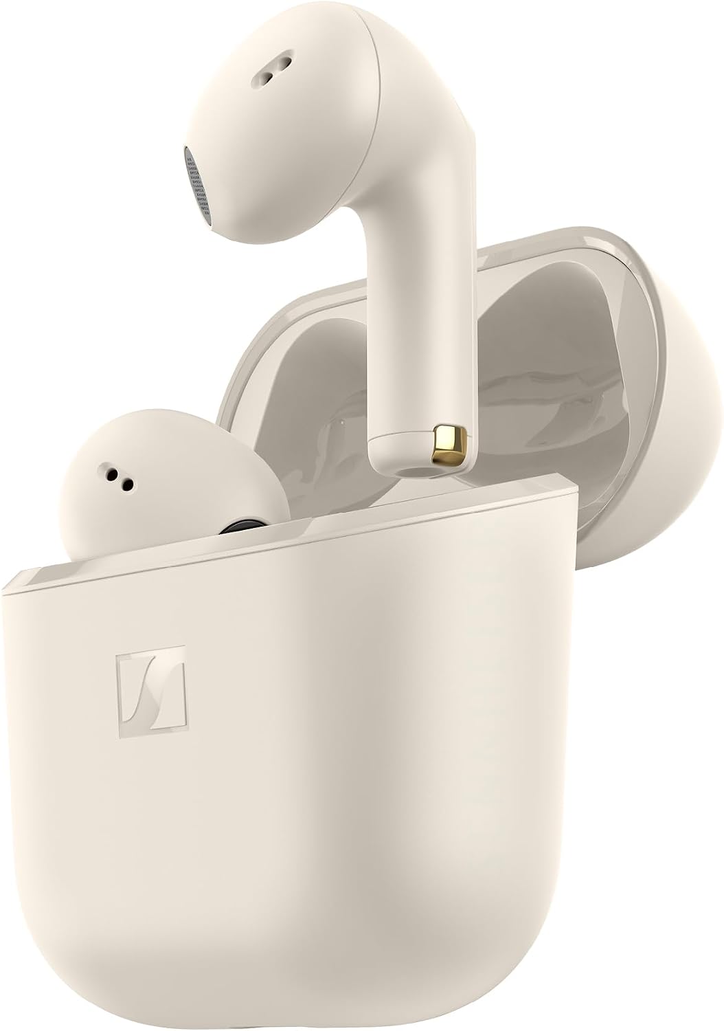 Sennheiser ACCENTUM Open Wireless Earbuds - Open Ear Buds Design, Dynamic Sound & Bluetooth 5.3, IPX4 Splash Protection, Up To 28HR Playtime, USB-C Charging Case, For Music, Phone Calls, Travel, Cream