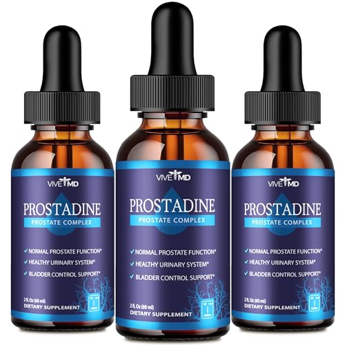 VIVE MD Prostadine Drops for Prostate Health, Bladder Urinating Issues - Prostadine Official Drop Formula - Extra Strength with Pomegranate - Prostadine Reviews Package of 3