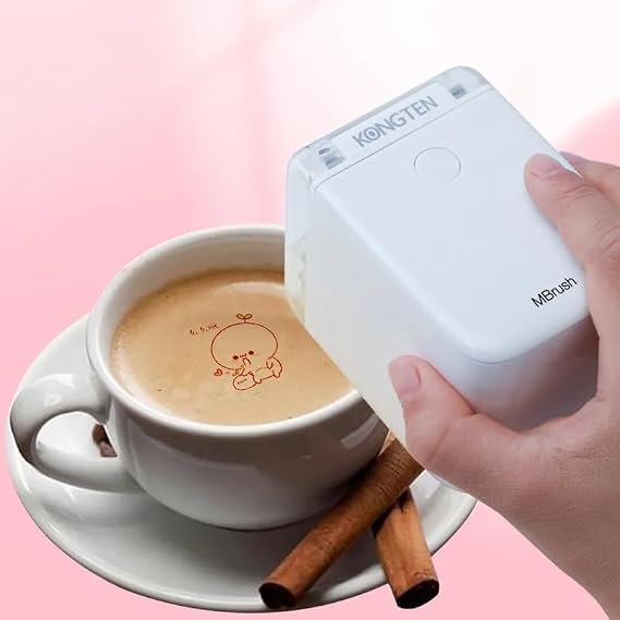 mini Inkjet Handheld Printer Portable Mobile Mini Color Printers Customized Code Label Symbol Pattern Printing Machine Tattoo Printer Kongten 1 edible Color Cartridge