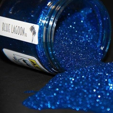 Blue Lagoon Metal Flake Solid Automotive Flake Solvent & Heat Resistant, UV Safe Ideal for Custom Paint, Crafts, Resin & More