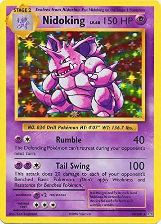 Pokemon - Nidoking (45/108) - XY Evolutions - Reverse Holo