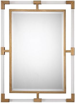 Uttermost Balkan Gold 28" x 37 3/4" Modern Luxe Wall Mirror