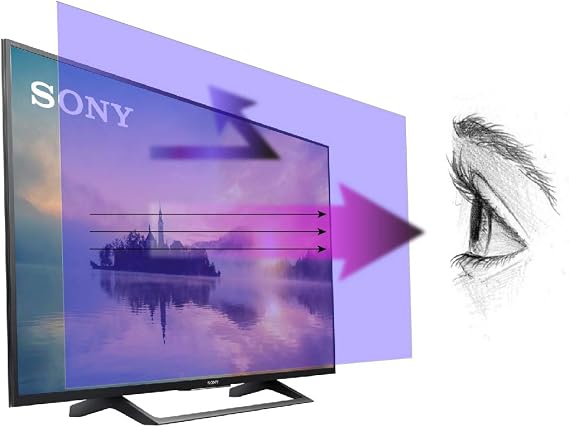 Anti Blue Light Screen Protector for 48 Inches TV. Filter out Blue Light that relieve computer eye strain and help you sleep better
