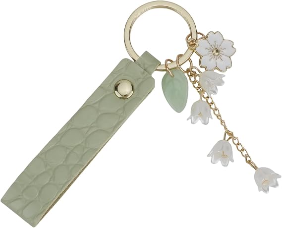 Lily of The Valley Cute Green Flower Car Key Chain
