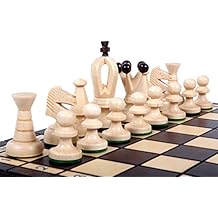 The Veles Chess Set, Wooden Handmade European Chess Pieces, 2.3 Inch Tall King, Storage Chess Board 11.75 x 11.75 Inch, ChessCemtral's Carpathian Collection Board Game