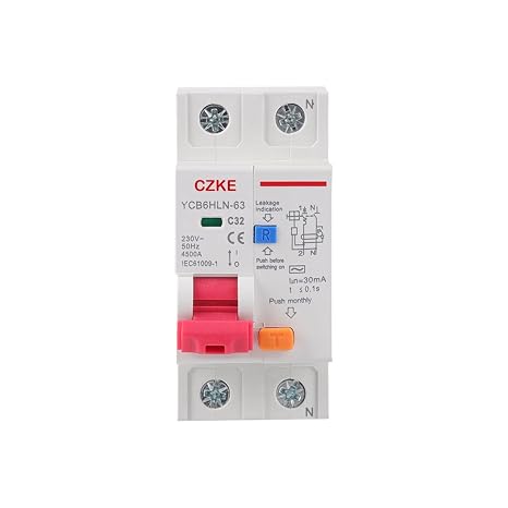 230V 50/60 HZ RCBO MCB 30mA Residual Current Circuit Breaker with Over Current and Leakage Protection 6/10/16/20/25/32/40 A(63A)