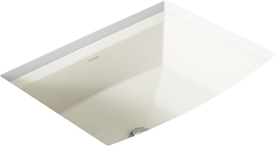 Kohler 2355-96 Archer 20" rectangular undermount bathroom sink, Biscuit
