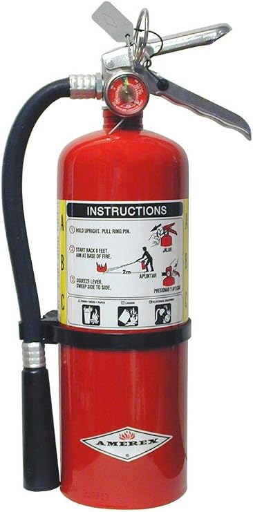 Amerex B500 Fire Extinguisher, 5 lb. ABC Dry Chemical | Rechargeable all-metal 5 lb ABC extinguisher, UL rated 2A:10B:C