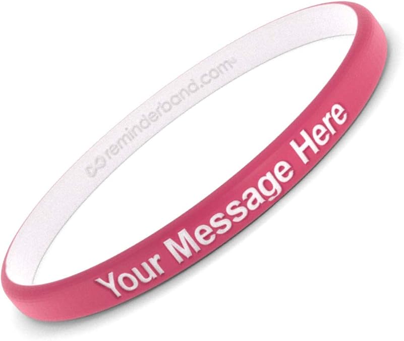 Reminderband Customized Silicone Thin Luxe Wristbands Rubber Bracelets