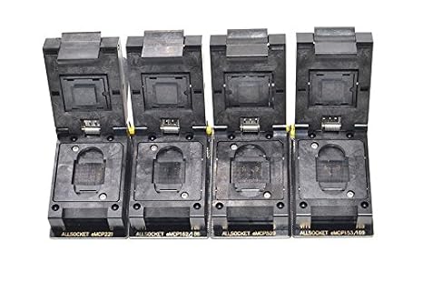 eMMC/eMCP-SD Adapter Kit BGA153/169,BGA162/186,BGA221,BGA529 Socket FBGA Flash Mobile Memory eMMC Programming Chip-Off Data Extractor Reader(Black-SD Kit)