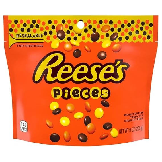 Hershey's, Reese's Pieces Peanut Butter Candy in a Crunchy Shell, 9 Ounce