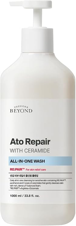 PASSION & BEYOND ATO Repair All-in-One Wash 1L Seramid Panthenol Hassas Cilt Temizleyici Duş Jeli