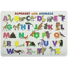 Painless Learning Alphabet with Animals Placemat, Oil Pastel, Large