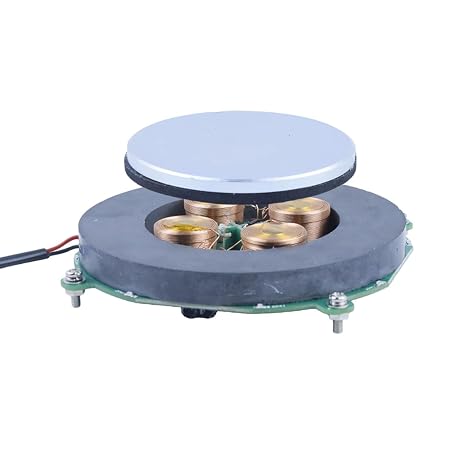 Magnetic Levitation Module Kit, 100mm DIY Floating Platform Base with LED Lights, 50mm Magnet Disc for Levitating Speaker Display Stand Anti-Gravity Projects