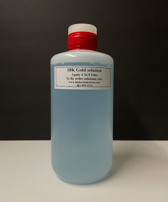 18K Gold Plating Solution,18K Electroplating Solution, Immersion Plating Gold Solution, 8oz