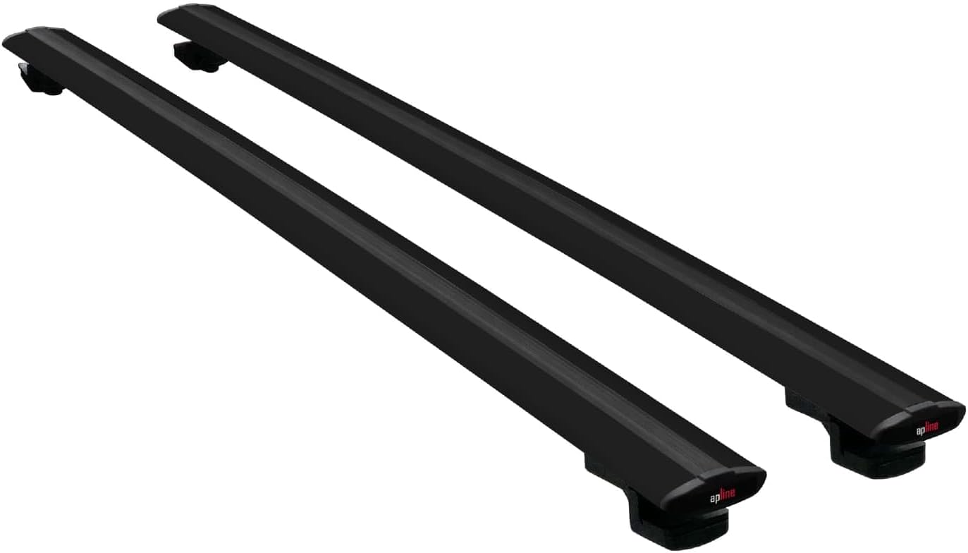 Compatible with Hyundai Santa Fe 2024-2026 BASIC Model Car Roof Rack Cross Bar Black Aluminium 2 Bars