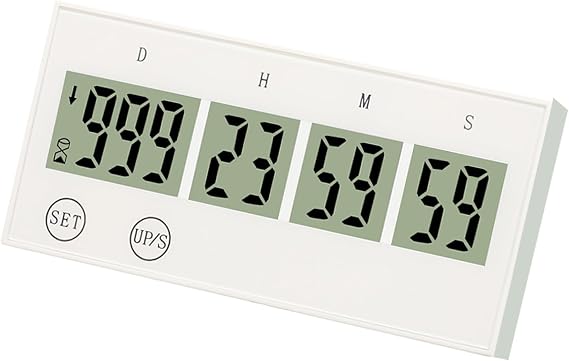 LUCKY TIME Digital Countdown Timer, Upgraded 999-Day Countdown Clock for Vacation, Retirement
