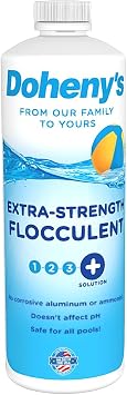 Dohenys Extra-Strength Pool Flocculant | Professional-Grade Pool Flocculent Helps Settle Un-Filtera