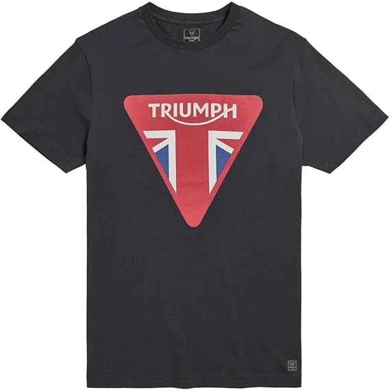 TRIUMPH Devon Black Union Jack Tee