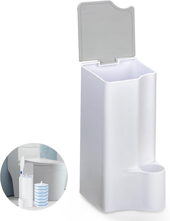 Holder for Clorox Toilet Wand, Compatible with Clorox Toilet Wand Holder only, White & Gray