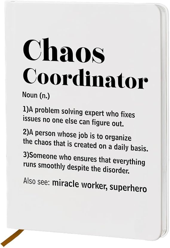Chaos Coordinator Journal Notebook, Chaos Coordinator Gifts for Women