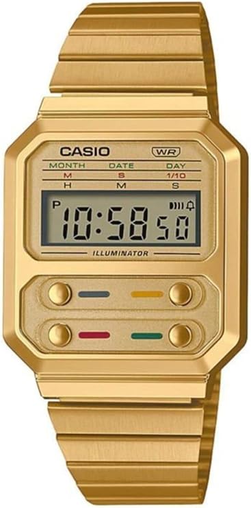 Casio A100WEG-9ADF Kol Saati, Altın Sarısı, Standart