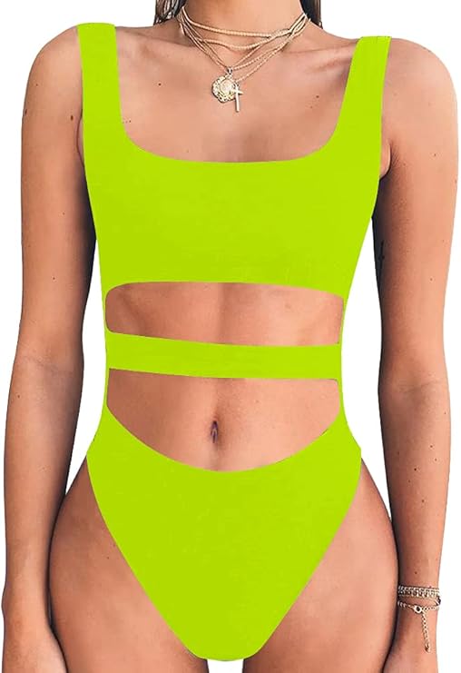BEAGIMEG Women's Tank Top Cut Out Sleeveless Bodice Bodysuit | Party Clubwear